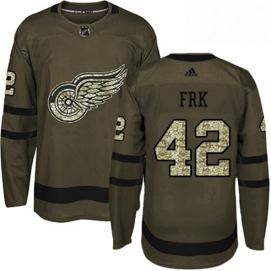 Mens Adidas Detroit Red Wings 42 Martin Frk Premier Green Salute to Service NHL Jersey Mens Adidas Detroit Red Wings 42 Martin Frk Premier Green Salute to Service NHL Jersey