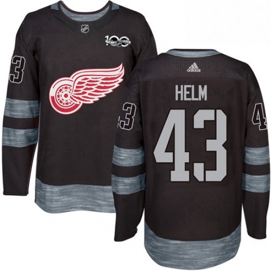 Mens Adidas Detroit Red Wings 43 Darren Helm Premier Black 1917 2017 100th Anniversary NHL Jersey Mens Adidas Detroit Red Wings 43 Darren Helm Premier Black 1917 2017 100th Anniversary NHL Jersey