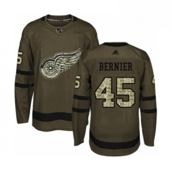 Mens Adidas Detroit Red Wings 45 Jonathan Bernier Authentic Green Salute to Service NHL Jersey Mens Adidas Detroit Red Wings 45 Jonathan Bernier Authentic Green Salute to Service NHL Jersey