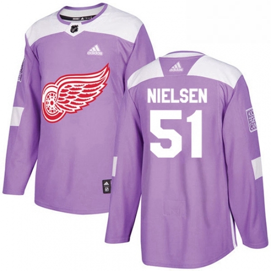 Mens Adidas Detroit Red Wings 51 Frans Nielsen Authentic Purple Fights Cancer Practice NHL Jersey Mens Adidas Detroit Red Wings 51 Frans Nielsen Authentic Purple Fights Cancer Practice NHL Jersey