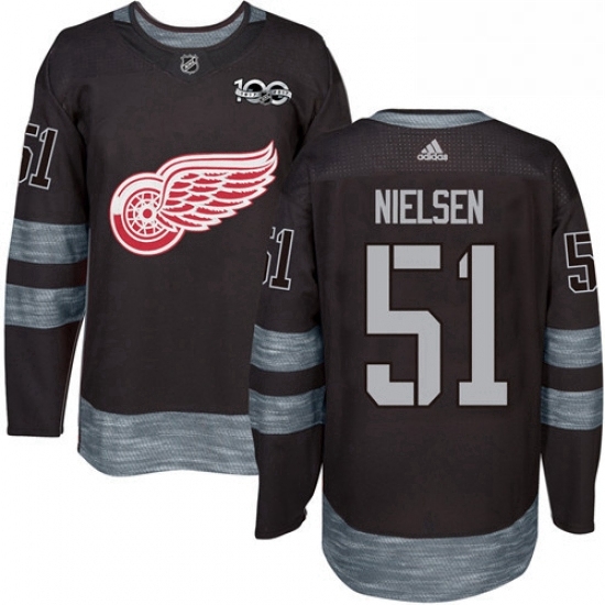 Mens Adidas Detroit Red Wings 51 Frans Nielsen Premier Black 1917 2017 100th Anniversary NHL Jersey Mens Adidas Detroit Red Wings 51 Frans Nielsen Premier Black 1917 2017 100th Anniversary NHL Jersey