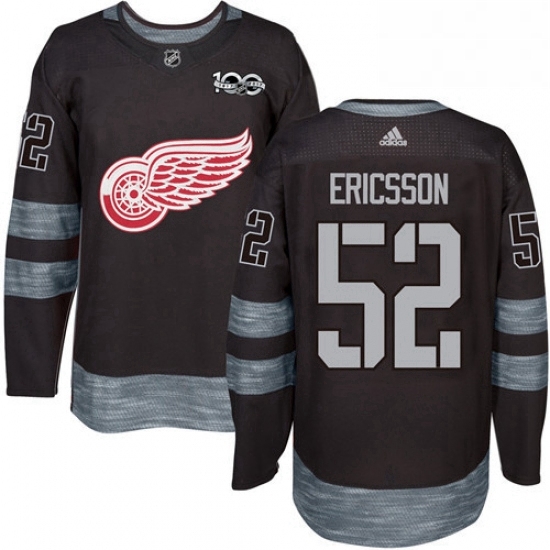 Mens Adidas Detroit Red Wings 52 Jonathan Ericsson Premier Black 1917 2017 100th Anniversary NHL Jersey Mens Adidas Detroit Red Wings 52 Jonathan Ericsson Premier Black 1917 2017 100th Anniversary NHL Jersey