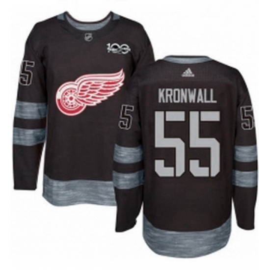 Mens Adidas Detroit Red Wings 55 Niklas Kronwall Authentic Black 1917 2017 100th Anniversary NHL Jersey Mens Adidas Detroit Red Wings 55 Niklas Kronwall Authentic Black 1917 2017 100th Anniversary NHL Jersey