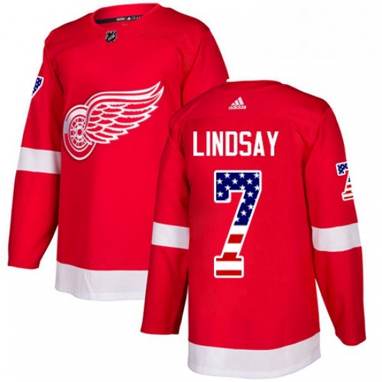 Mens Adidas Detroit Red Wings 7 Ted Lindsay Authentic Red USA Flag Fashion NHL Jersey Mens Adidas Detroit Red Wings 7 Ted Lindsay Authentic Red USA Flag Fashion NHL Jersey