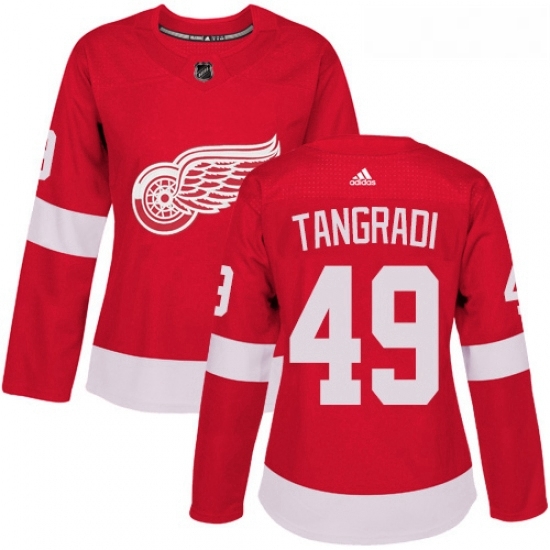 Womens Adidas Detroit Red Wings 49 Eric Tangradi Authentic Red Home NHL Jersey Womens Adidas Detroit Red Wings 49 Eric Tangradi Authentic Red Home NHL Jersey
