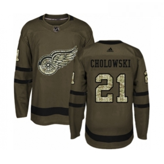 Youth Adidas Detroit Red Wings 21 Dennis Cholowski Authentic Green Salute to Service NHL Jersey Youth Adidas Detroit Red Wings 21 Dennis Cholowski Authentic Green Salute to Service NHL Jersey