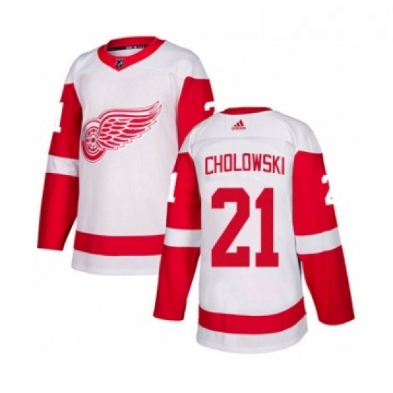 Youth Adidas Detroit Red Wings 21 Dennis Cholowski Authentic White Away NHL Jersey Youth Adidas Detroit Red Wings 21 Dennis Cholowski Authentic White Away NHL Jersey