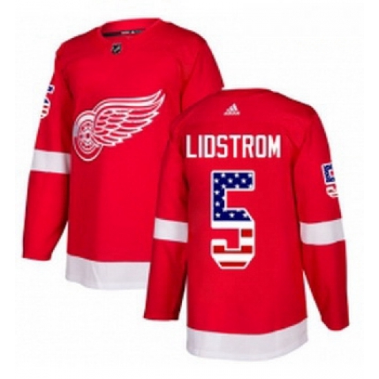 Youth Adidas Detroit Red Wings 5 Nicklas Lidstrom Authentic Red USA Flag Fashion NHL Jersey Youth Adidas Detroit Red Wings 5 Nicklas Lidstrom Authentic Red USA Flag Fashion NHL Jersey