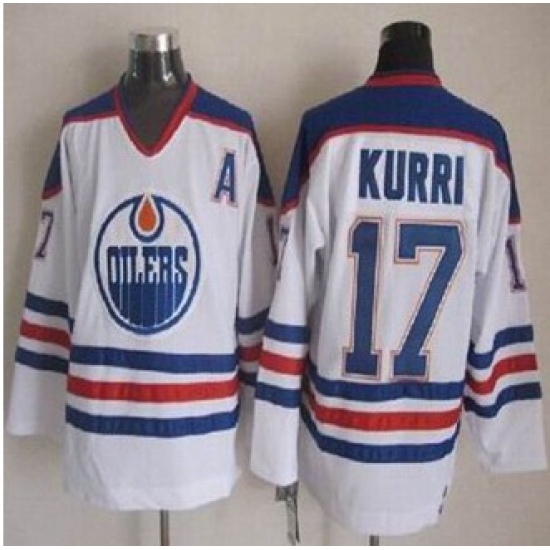 Edmonton Oilers #17 Jari Kurri White CCM Throwback Stitched NHL Jersey Edmonton Oilers #17 Jari Kurri White CCM Throwback Stitched NHL Jersey