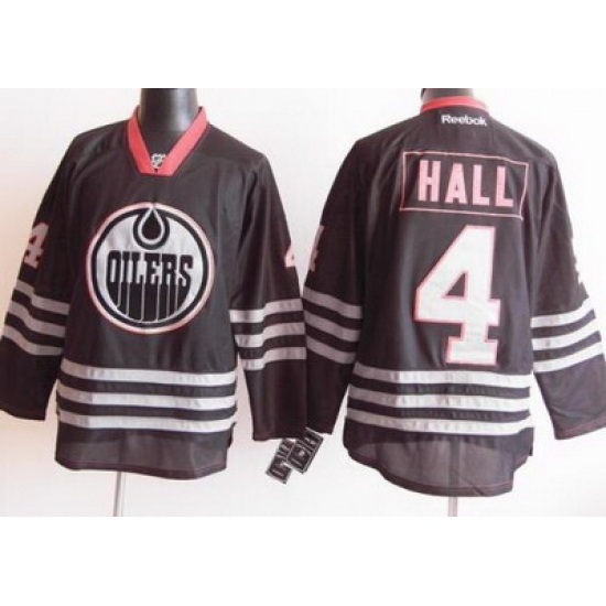 Edmonton Oilers 4 Hall 2012 Black Jerseys Edmonton Oilers 4 Hall 2012 Black Jerseys