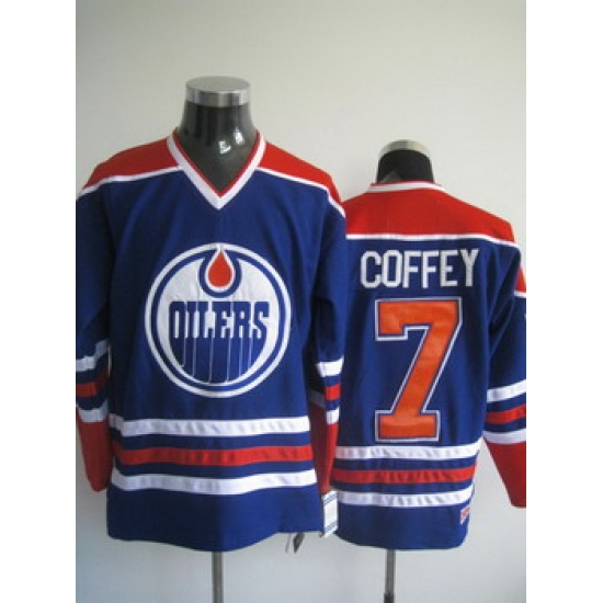 Edmonton Oilers 7 Paul Coffey blue jersey Edmonton Oilers 7 Paul Coffey blue jersey