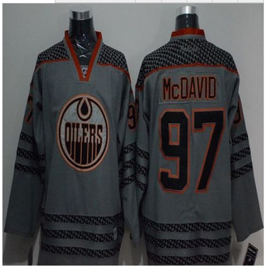 Edmonton Oilers #97 Connor McDavid Charcoal Cross Check Fashion Stitched NHL Jersey Edmonton Oilers #97 Connor McDavid Charcoal Cross Check Fashion Stitched NHL Jersey
