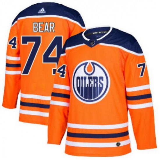 Men Edmonton Oilers 74 Ethan Bear Orange Adidas Jersey Men Edmonton Oilers 74 Ethan Bear Orange Adidas Jersey