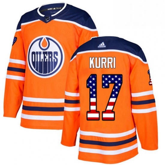 Mens Adidas Edmonton Oilers 17 Jari Kurri Authentic Orange USA Flag Fashion NHL Jersey Mens Adidas Edmonton Oilers 17 Jari Kurri Authentic Orange USA Flag Fashion NHL Jersey
