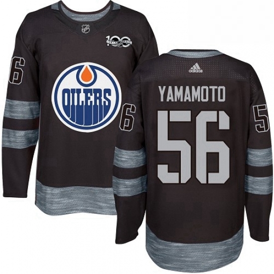 Mens Adidas Edmonton Oilers 56 Kailer Yamamoto Authentic Black 1917 2017 100th Anniversary NHL Jersey Mens Adidas Edmonton Oilers 56 Kailer Yamamoto Authentic Black 1917 2017 100th Anniversary NHL Jersey
