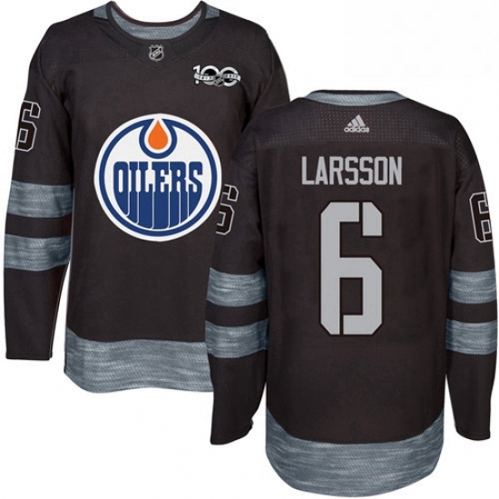 Mens Adidas Edmonton Oilers 6 Adam Larsson Authentic Black 1917 2017 100th Anniversary NHL Jersey Mens Adidas Edmonton Oilers 6 Adam Larsson Authentic Black 1917 2017 100th Anniversary NHL Jersey