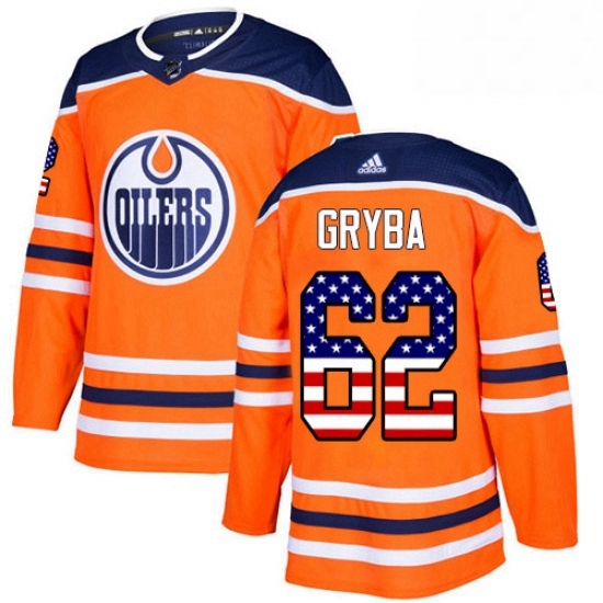 Mens Adidas Edmonton Oilers 62 Eric Gryba Authentic Orange USA Flag Fashion NHL Jersey Mens Adidas Edmonton Oilers 62 Eric Gryba Authentic Orange USA Flag Fashion NHL Jersey