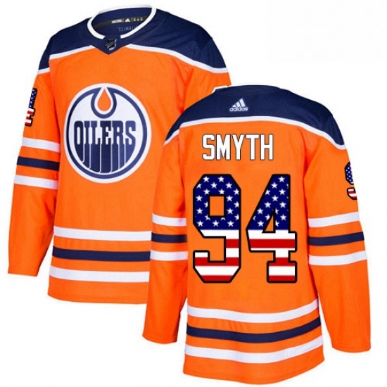 Mens Adidas Edmonton Oilers 94 Ryan Smyth Authentic Orange USA Flag Fashion NHL Jersey Mens Adidas Edmonton Oilers 94 Ryan Smyth Authentic Orange USA Flag Fashion NHL Jersey