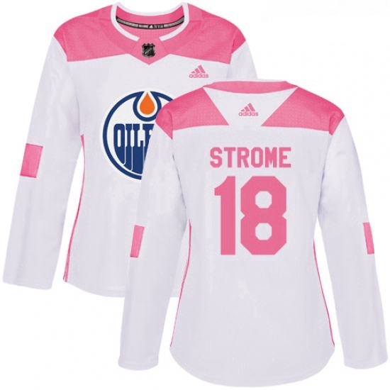 Womens Adidas Edmonton Oilers 18 Ryan Strome Authentic WhitePink Fashion NHL Jersey Womens Adidas Edmonton Oilers 18 Ryan Strome Authentic WhitePink Fashion NHL Jersey