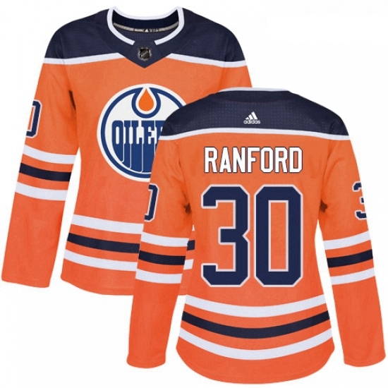 Womens Adidas Edmonton Oilers 30 Bill Ranford Authentic Orange Home NHL Jersey Womens Adidas Edmonton Oilers 30 Bill Ranford Authentic Orange Home NHL Jersey