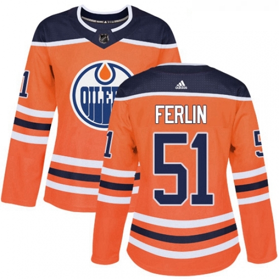 Womens Adidas Edmonton Oilers 51 Brian Ferlin Authentic Orange Home NHL Jersey Womens Adidas Edmonton Oilers 51 Brian Ferlin Authentic Orange Home NHL Jersey