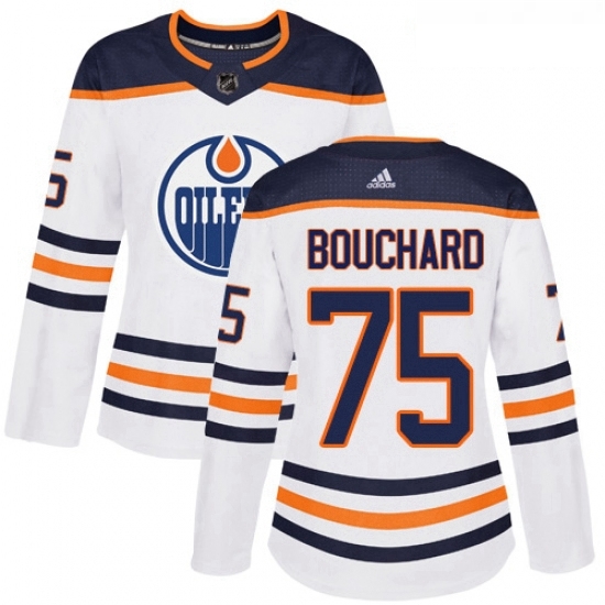 Womens Adidas Edmonton Oilers 75 Evan Bouchard Authentic White Away NHL Jersey Womens Adidas Edmonton Oilers 75 Evan Bouchard Authentic White Away NHL Jersey