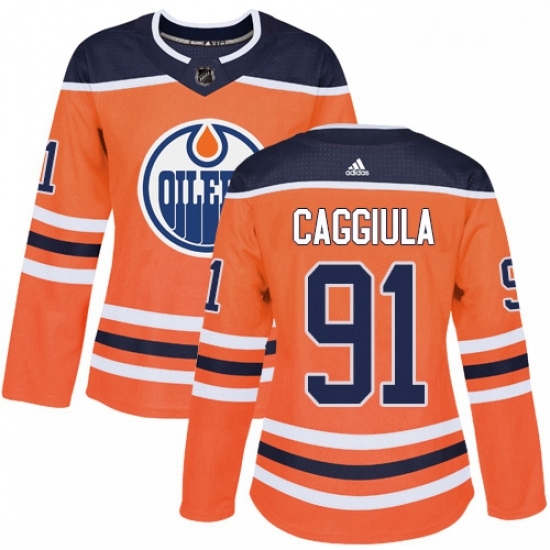 Womens Adidas Edmonton Oilers 91 Drake Caggiula Authentic Orange Home NHL Jersey Womens Adidas Edmonton Oilers 91 Drake Caggiula Authentic Orange Home NHL Jersey