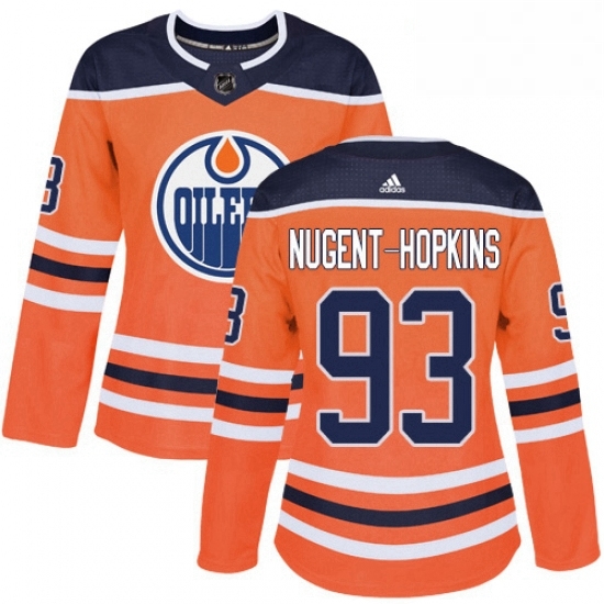 Womens Adidas Edmonton Oilers 93 Ryan Nugent Hopkins Authentic Orange Home NHL Jersey Womens Adidas Edmonton Oilers 93 Ryan Nugent Hopkins Authentic Orange Home NHL Jersey