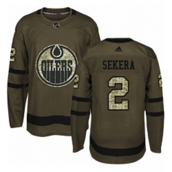 Youth Adidas Edmonton Oilers 2 Andrej Sekera Authentic Green Salute to Service NHL Jersey Youth Adidas Edmonton Oilers 2 Andrej Sekera Authentic Green Salute to Service NHL Jersey