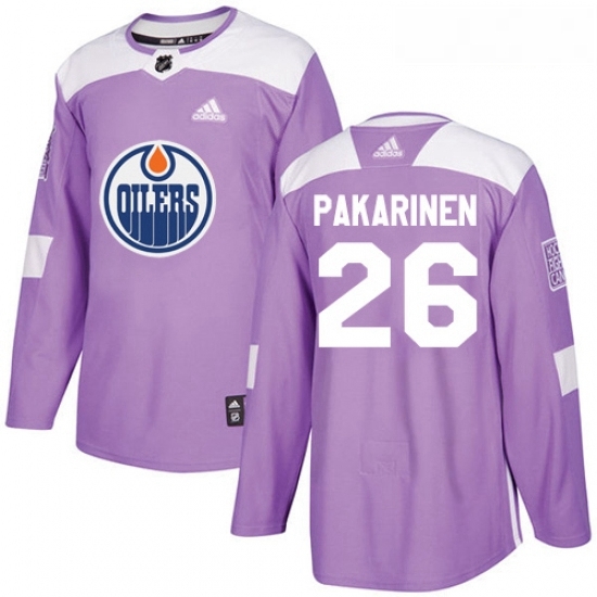 Youth Adidas Edmonton Oilers 26 Iiro Pakarinen Authentic Purple Fights Cancer Practice NHL Jersey Youth Adidas Edmonton Oilers 26 Iiro Pakarinen Authentic Purple Fights Cancer Practice NHL Jersey