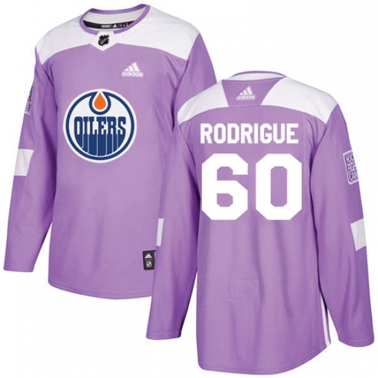 Youth Adidas Edmonton Oilers 60 Olivier Rodrigue Authentic Purple Fights Cancer Practice NHL Jersey Youth Adidas Edmonton Oilers 60 Olivier Rodrigue Authentic Purple Fights Cancer Practice NHL Jersey