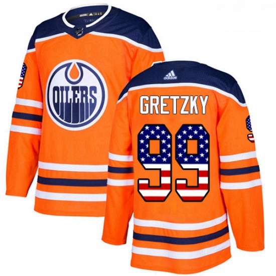 Youth Adidas Edmonton Oilers 99 Wayne Gretzky Authentic Orange USA Flag Fashion NHL Jersey Youth Adidas Edmonton Oilers 99 Wayne Gretzky Authentic Orange USA Flag Fashion NHL Jersey