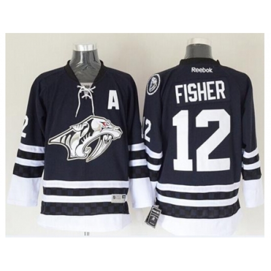 Florida Panthers #12 Mike Fisher Blue Third Stitched NHL Jersey Florida Panthers #12 Mike Fisher Blue Third Stitched NHL Jersey