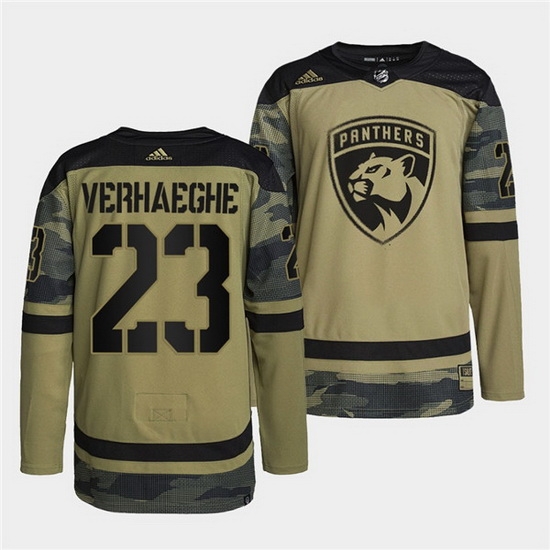 Men Florida Panthers 23 Carter Verhaeghe 2022 Camo Military Appreciation Night Stitched jersey Men Florida Panthers 23 Carter Verhaeghe 2022 Camo Military Appreciation Night Stitched jersey