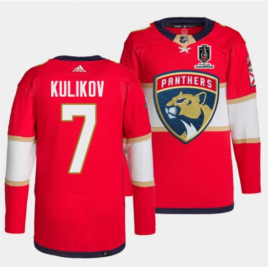 Men Florida Panthers 7 Dmitry Kulikov Red Home 2024 Stanley Cup Champions Stitched Jersey Men Florida Panthers 7 Dmitry Kulikov Red Home 2024 Stanley Cup Champions Stitched Jersey
