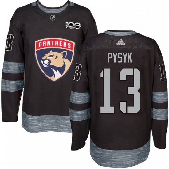 Mens Adidas Florida Panthers 13 Mark Pysyk Authentic Black 1917 2017 100th Anniversary NHL Jersey Mens Adidas Florida Panthers 13 Mark Pysyk Authentic Black 1917 2017 100th Anniversary NHL Jersey