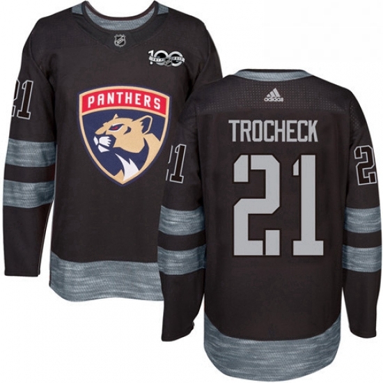 Mens Adidas Florida Panthers 21 Vincent Trocheck Premier Black 1917 2017 100th Anniversary NHL Jersey Mens Adidas Florida Panthers 21 Vincent Trocheck Premier Black 1917 2017 100th Anniversary NHL Jersey