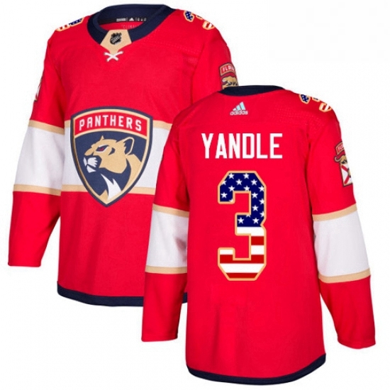 Mens Adidas Florida Panthers 3 Keith Yandle Authentic Red USA Flag Fashion NHL Jersey Mens Adidas Florida Panthers 3 Keith Yandle Authentic Red USA Flag Fashion NHL Jersey