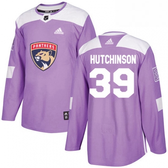 Mens Adidas Florida Panthers 39 Michael Hutchinson Authentic Purple Fights Cancer Practice NHL Jersey Mens Adidas Florida Panthers 39 Michael Hutchinson Authentic Purple Fights Cancer Practice NHL Jersey