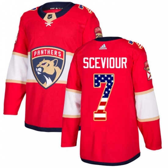 Mens Adidas Florida Panthers 7 Colton Sceviour Authentic Red USA Flag Fashion NHL Jersey Mens Adidas Florida Panthers 7 Colton Sceviour Authentic Red USA Flag Fashion NHL Jersey