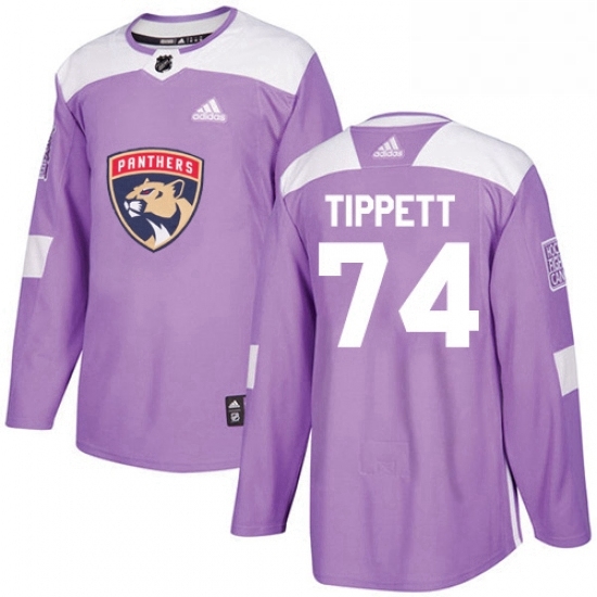 Mens Adidas Florida Panthers 74 Owen Tippett Authentic Purple Fights Cancer Practice NHL Jersey Mens Adidas Florida Panthers 74 Owen Tippett Authentic Purple Fights Cancer Practice NHL Jersey