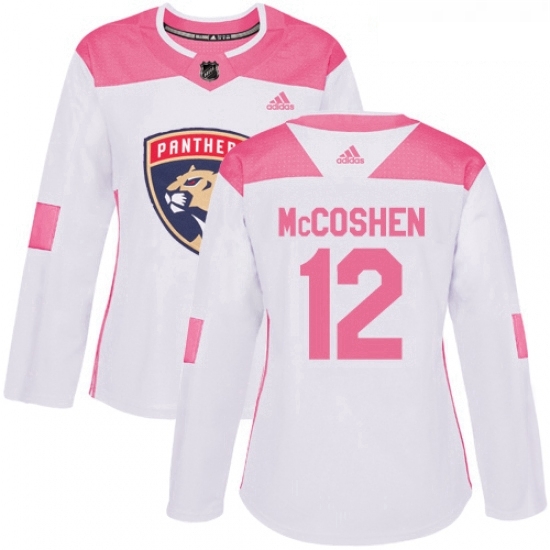 Womens Adidas Florida Panthers 12 Ian McCoshen Authentic WhitePink Fashion NHL Jersey Womens Adidas Florida Panthers 12 Ian McCoshen Authentic WhitePink Fashion NHL Jersey