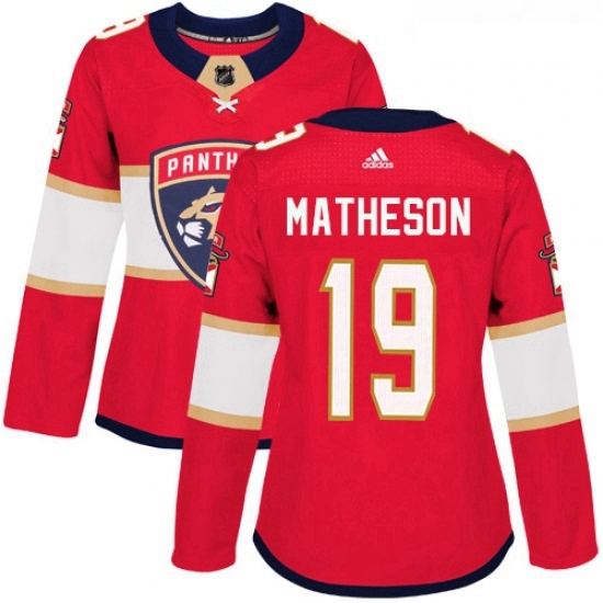 Womens Adidas Florida Panthers 19 Michael Matheson Authentic Red Home NHL Jersey Womens Adidas Florida Panthers 19 Michael Matheson Authentic Red Home NHL Jersey