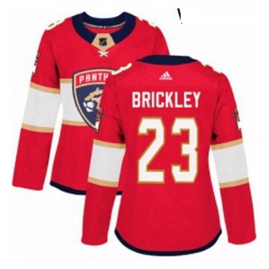 Womens Adidas Florida Panthers 23 Connor Brickley Authentic Red Home NHL Jersey Womens Adidas Florida Panthers 23 Connor Brickley Authentic Red Home NHL Jersey