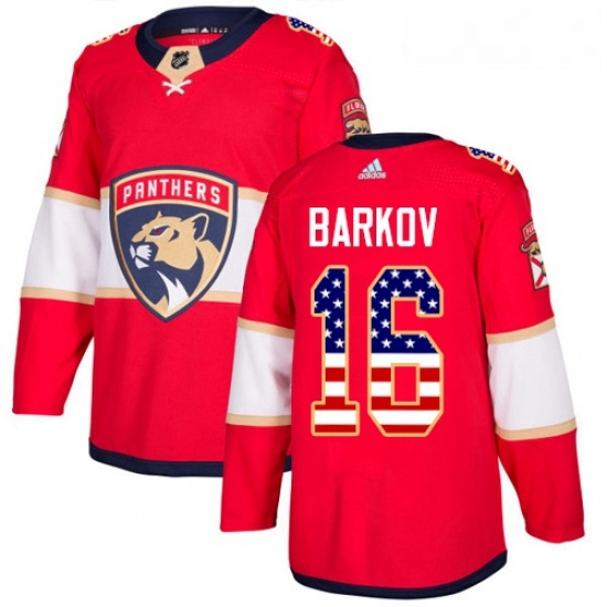 Youth Adidas Florida Panthers 16 Aleksander Barkov Authentic Red USA Flag Fashion NHL Jersey Youth Adidas Florida Panthers 16 Aleksander Barkov Authentic Red USA Flag Fashion NHL Jersey