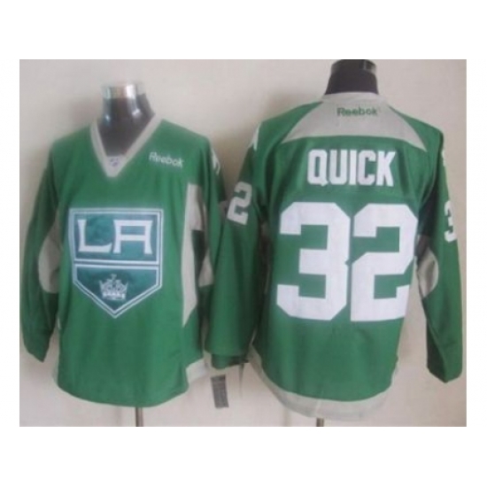 Los Angeles Kings #32 Jonathan Quick Green Practice Stitched NHL Jersey Los Angeles Kings #32 Jonathan Quick Green Practice Stitched NHL Jersey