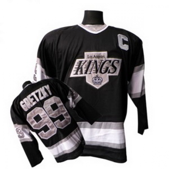 Los Angeles Kings #99 GRETZKY CCM C Patch Black jersey Los Angeles Kings #99 GRETZKY CCM C Patch Black jersey