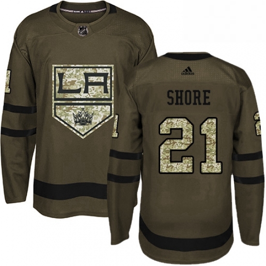 Mens Adidas Los Angeles Kings 21 Nick Shore Authentic Green Salute to Service NHL Jersey Mens Adidas Los Angeles Kings 21 Nick Shore Authentic Green Salute to Service NHL Jersey