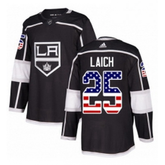 Mens Adidas Los Angeles Kings 25 Brooks Laich Authentic Black USA Flag Fashion NHL Jersey Mens Adidas Los Angeles Kings 25 Brooks Laich Authentic Black USA Flag Fashion NHL Jersey