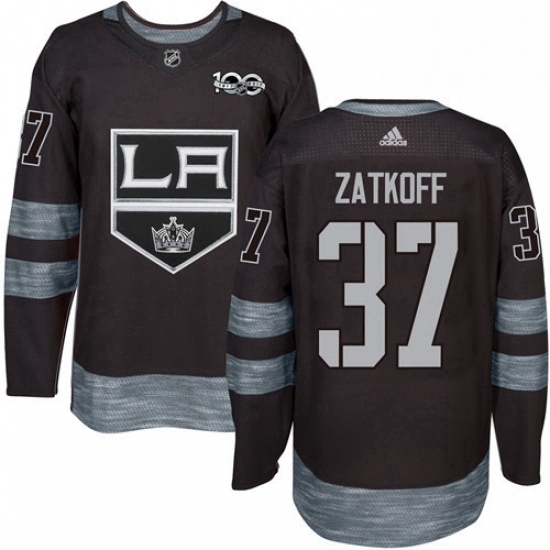 Mens Adidas Los Angeles Kings 37 Jeff Zatkoff Premier Black 1917 2017 100th Anniversary NHL Jersey Mens Adidas Los Angeles Kings 37 Jeff Zatkoff Premier Black 1917 2017 100th Anniversary NHL Jersey